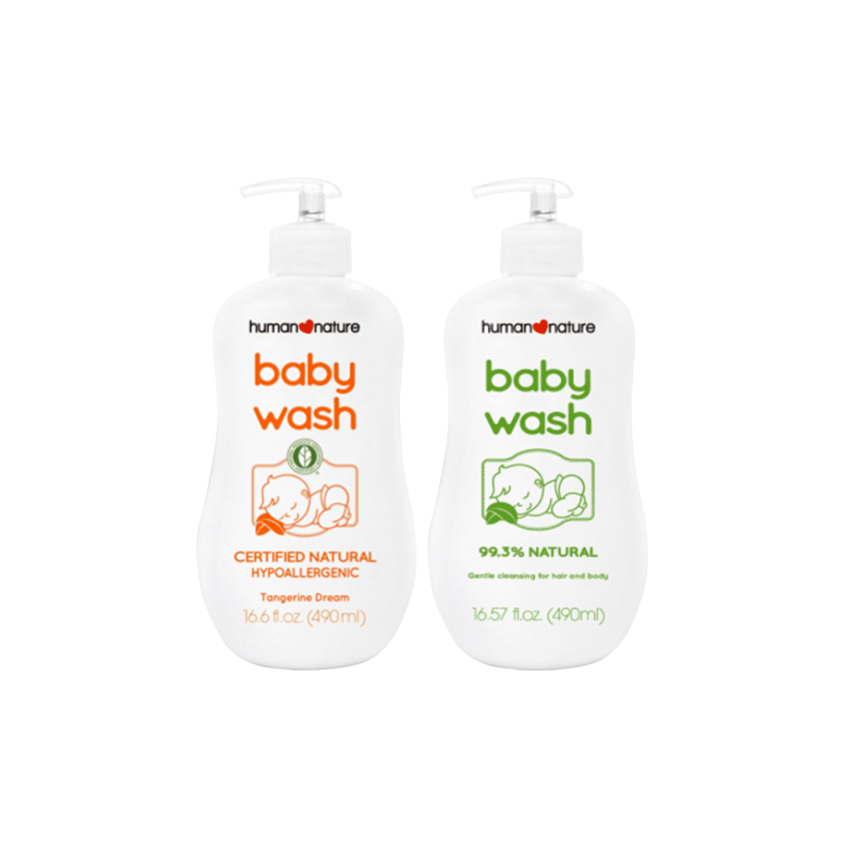 human nature baby wash