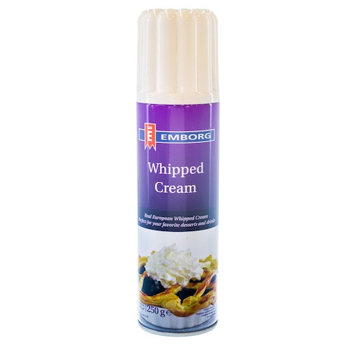 Spray whipping cream