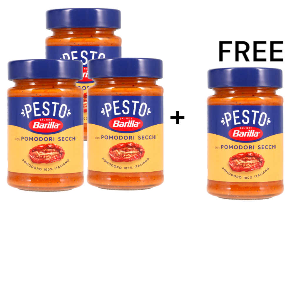 Buy 3 Get 1 FREE Barilla Classic Pesto Pomodori Secchi Pasta Sauce with