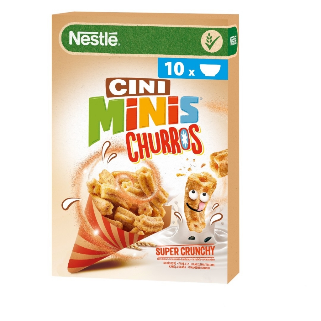 Nestle Cini Minis Churros Whole Grain Cereals Cinnamon Flavor 300g