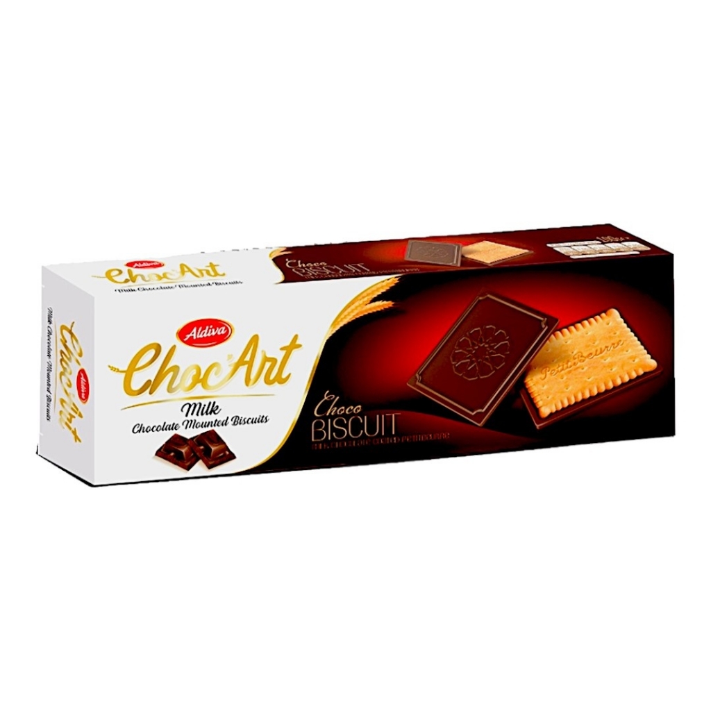 Aldiva Chocart Milk Chocolate Coated Biscuits 100g FETA Mediterranean