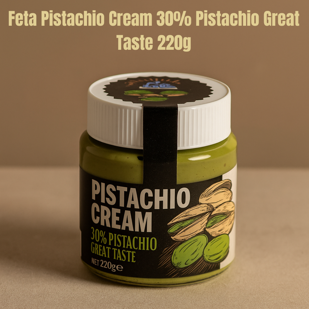 Feta Mediterranean Pistachio Cream 30% Pistachio Great Taste 220g Best Before 30/Oct/2026